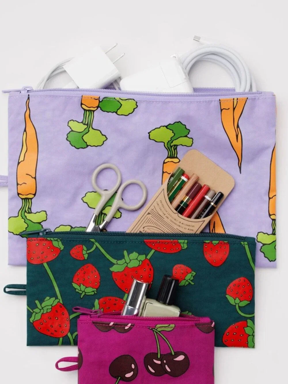 NWOT Baggu Flat Pouch Large - Carrots